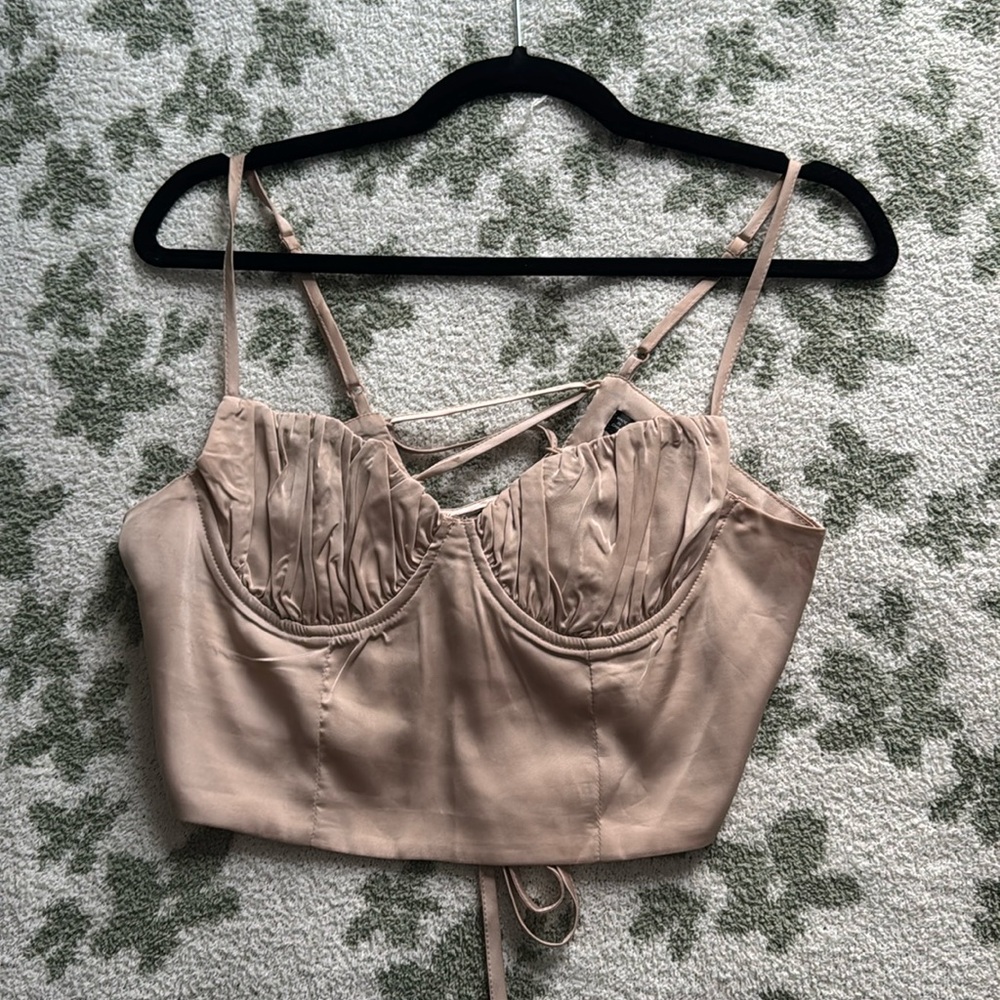 SHEIN corset style crop top with underwire
